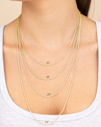 Sterling Silver Belen Dainty Rope Chain Necklace