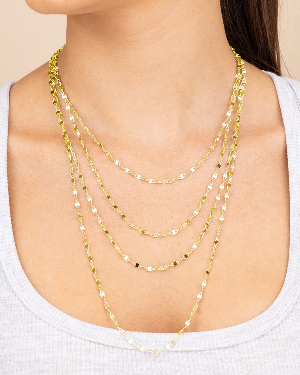 Sterling Silver Estela Confetti Chain Necklace - Sterling Forever
