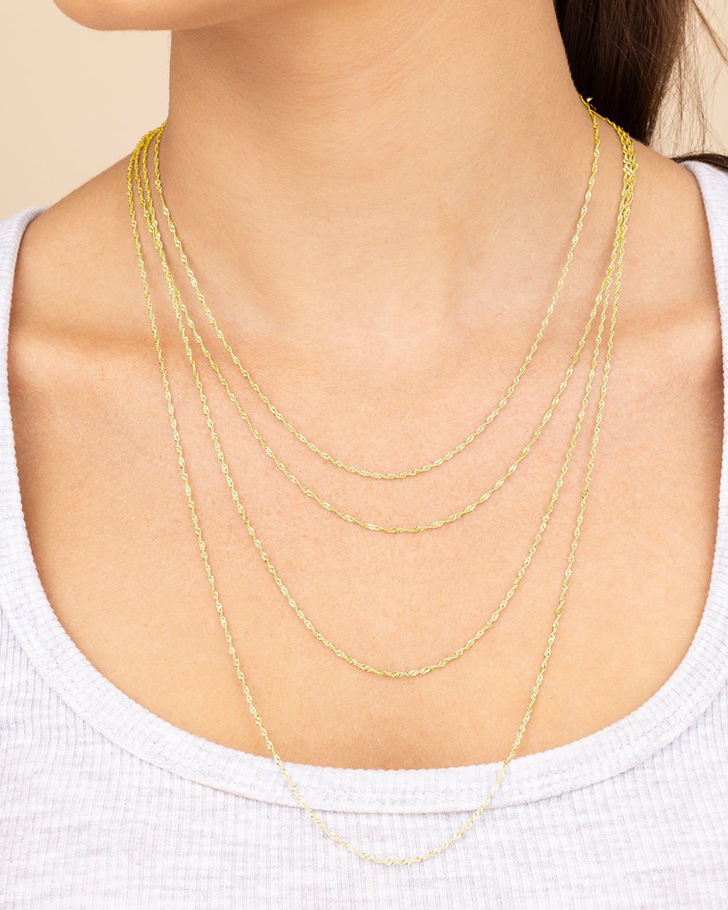 jentlouis Twisted Chain Necklace ジェントルイス Sterling Silver Janina Delicate Twisted Chain Necklace – Sterling