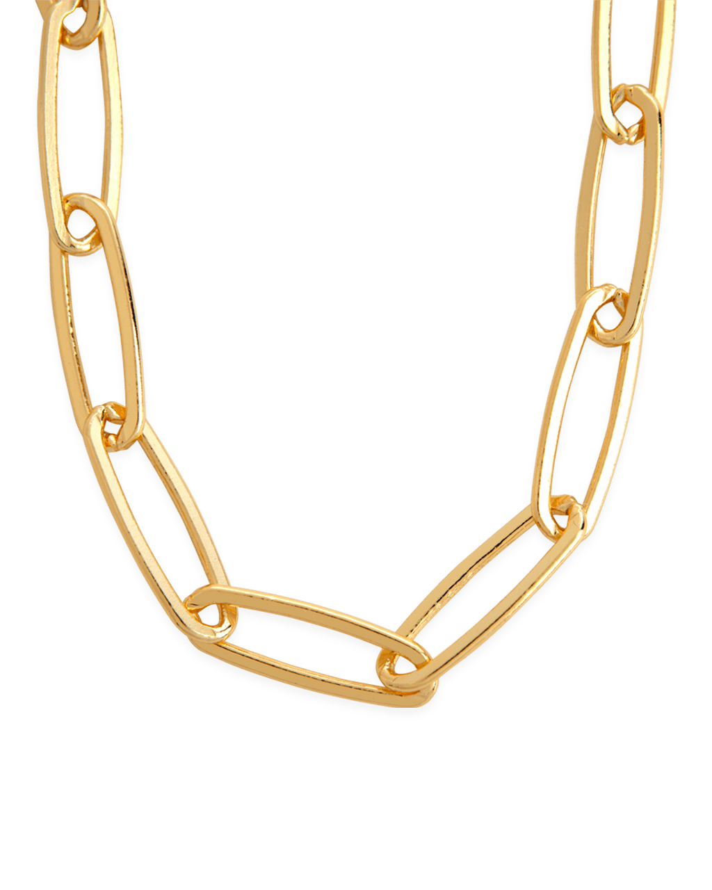 Sterling Silver Large Elongated Paperclip Chain Necklace - Sterling Forever