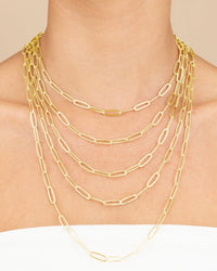 Sterling Silver Large Elongated Paperclip Chain Necklace - Sterling Forever