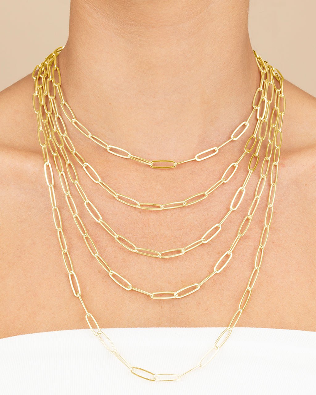 Sterling Silver Large Elongated Paperclip Chain Necklace - Sterling Forever