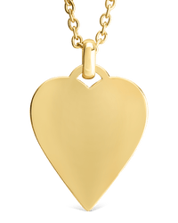 Rita Polished Heart Statement Necklace - Sterling Forever