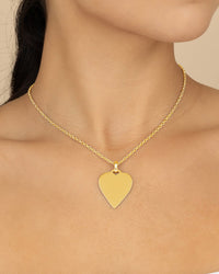 Rita Polished Heart Statement Necklace - Sterling Forever