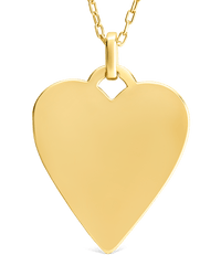 Rita Polished Heart Statement Necklace - Sterling Forever