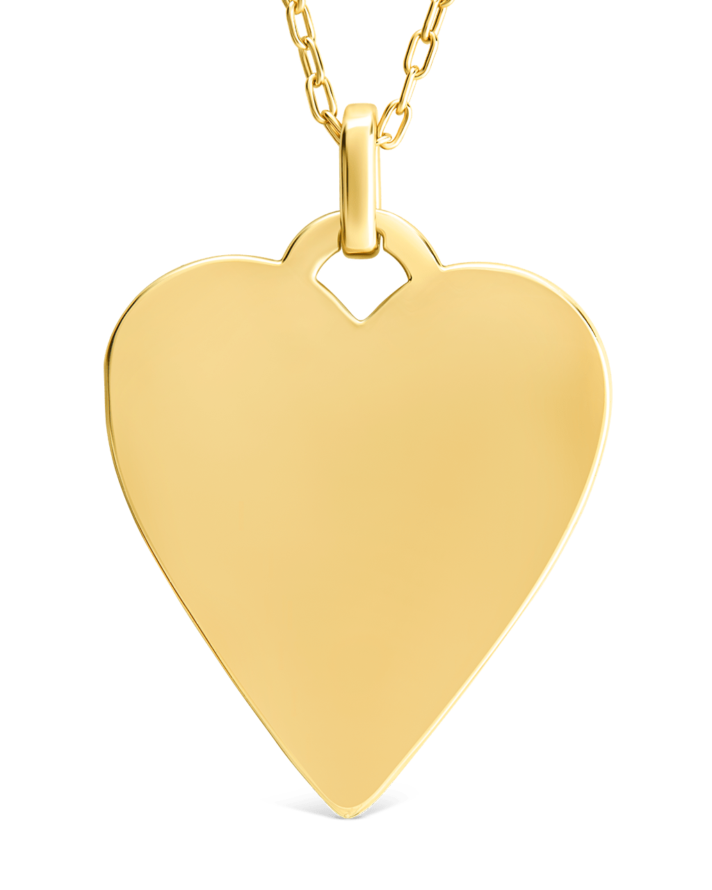 Rita Polished Heart Statement Necklace - Sterling Forever