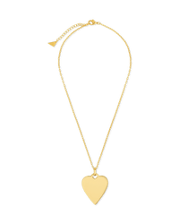 Rita Polished Heart Statement Necklace - Sterling Forever