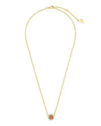 CZ Bezel Rose Petal Pendant Necklace - Sterling Forever