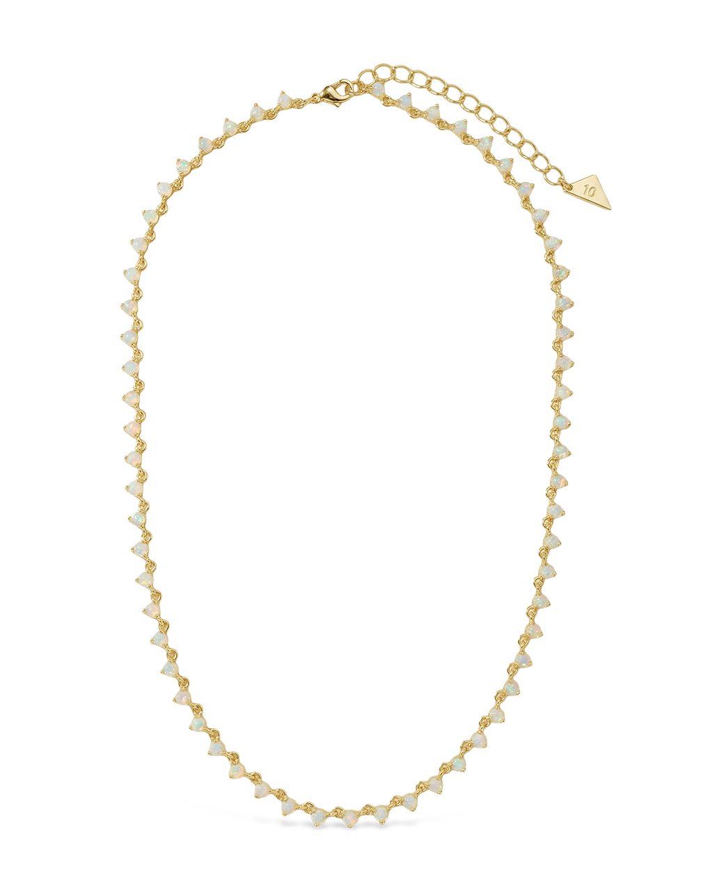 Brigid Staggered Opal Tennis Necklace