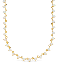 Brigid Staggered Opal Tennis Necklace