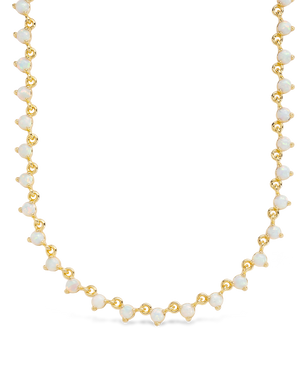 Brigid Staggered Opal Tennis Necklace