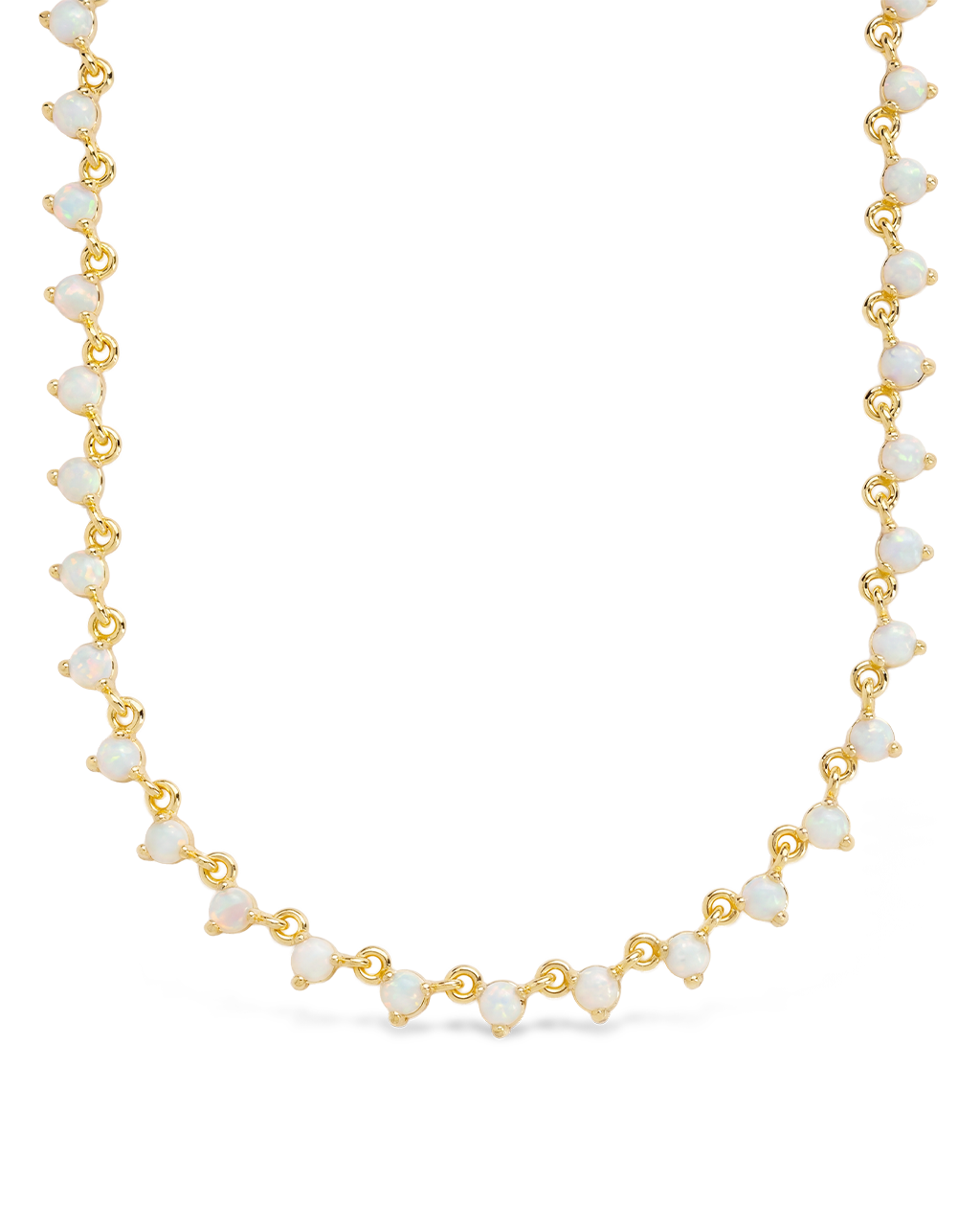 Brigid Staggered Opal Tennis Necklace
