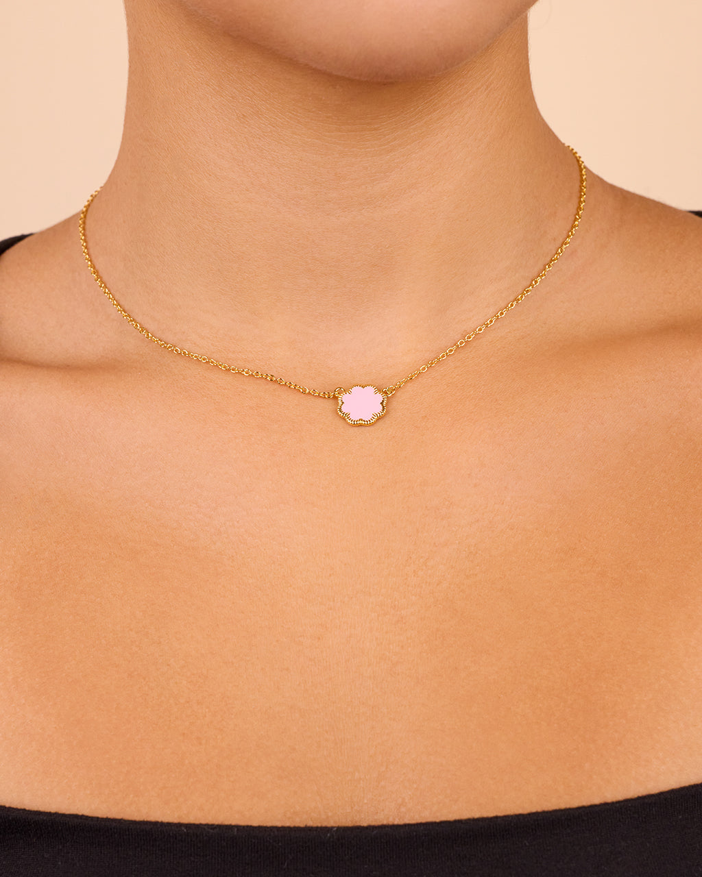 Rose Petal Pendant Necklace