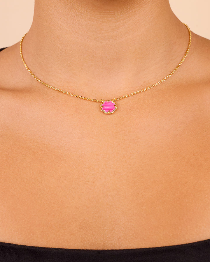 Rose Petal Pendant Necklace