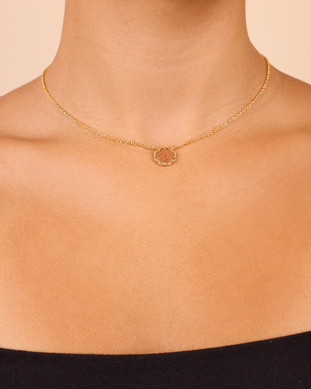 Rose Petal Pendant Necklace