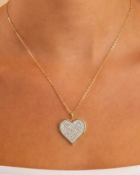 Sterling Silver Moonstone Statement Heart Pendant
