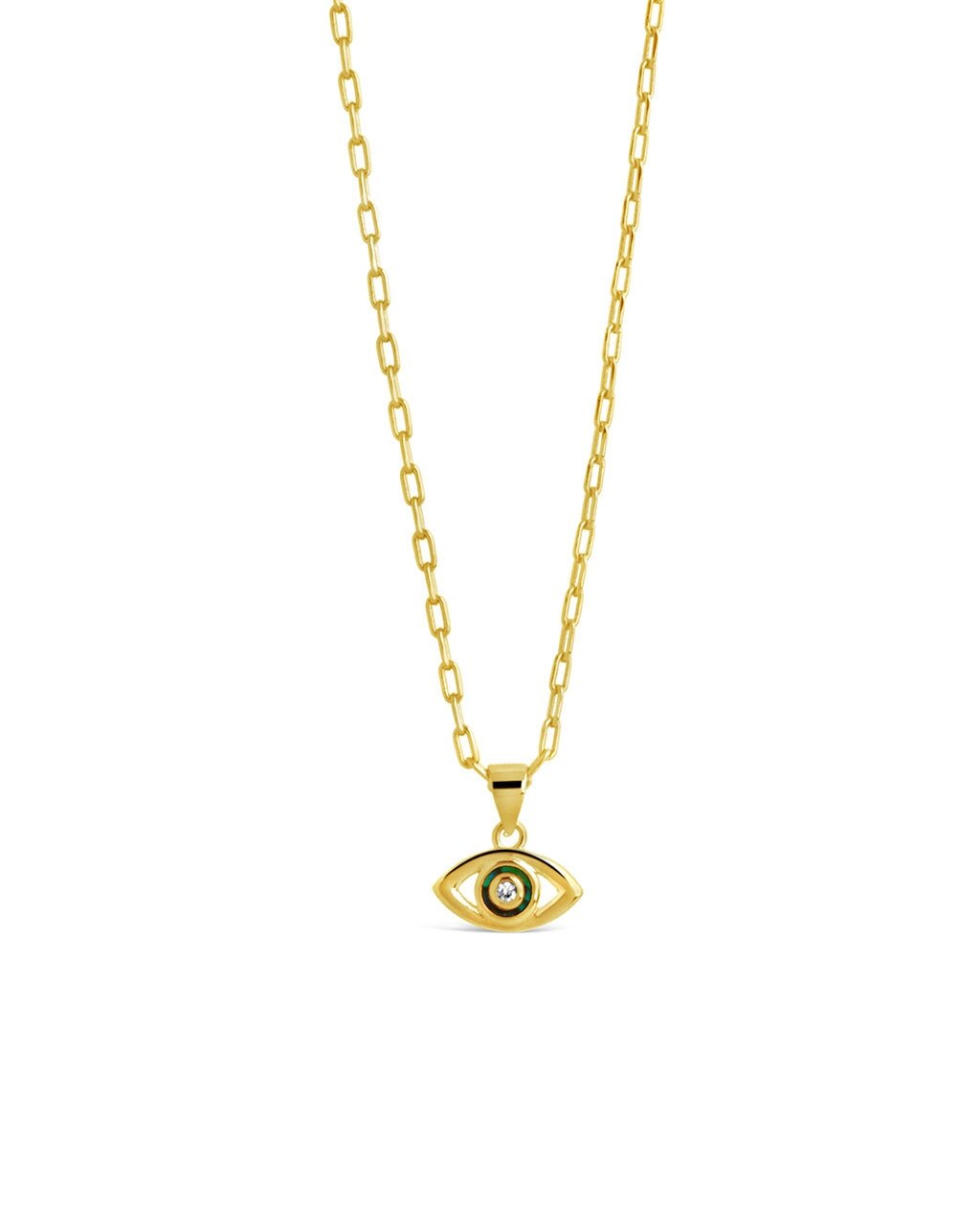Leidy CZ & Mother of Pearl Evil Eye Pendant Necklace - Sterling Forever