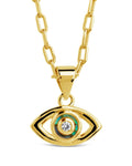 Leidy CZ & Mother of Pearl Evil Eye Pendant Necklace - Sterling Forever