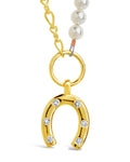 Elva Pearl CZ Horseshoe Necklace - Sterling Forever