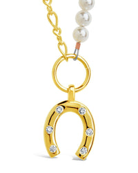 Elva Pearl CZ Horseshoe Necklace - Sterling Forever