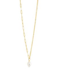 River Pearl Drop Chain Necklace - Sterling Forever
