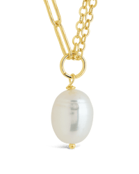 River Pearl Drop Chain Necklace - Sterling Forever