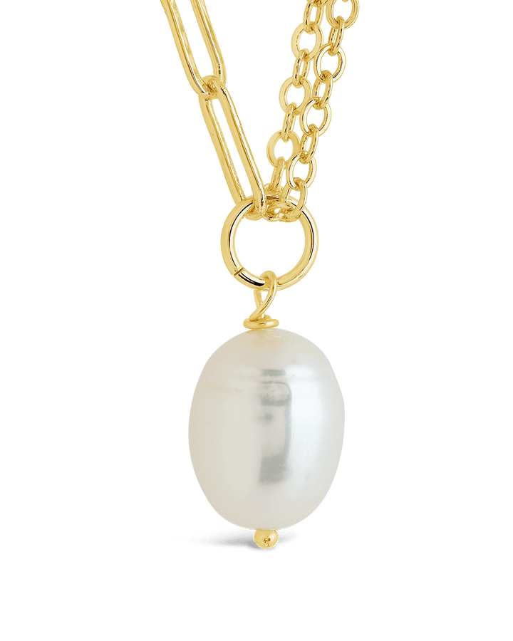 River Pearl Drop Chain Necklace