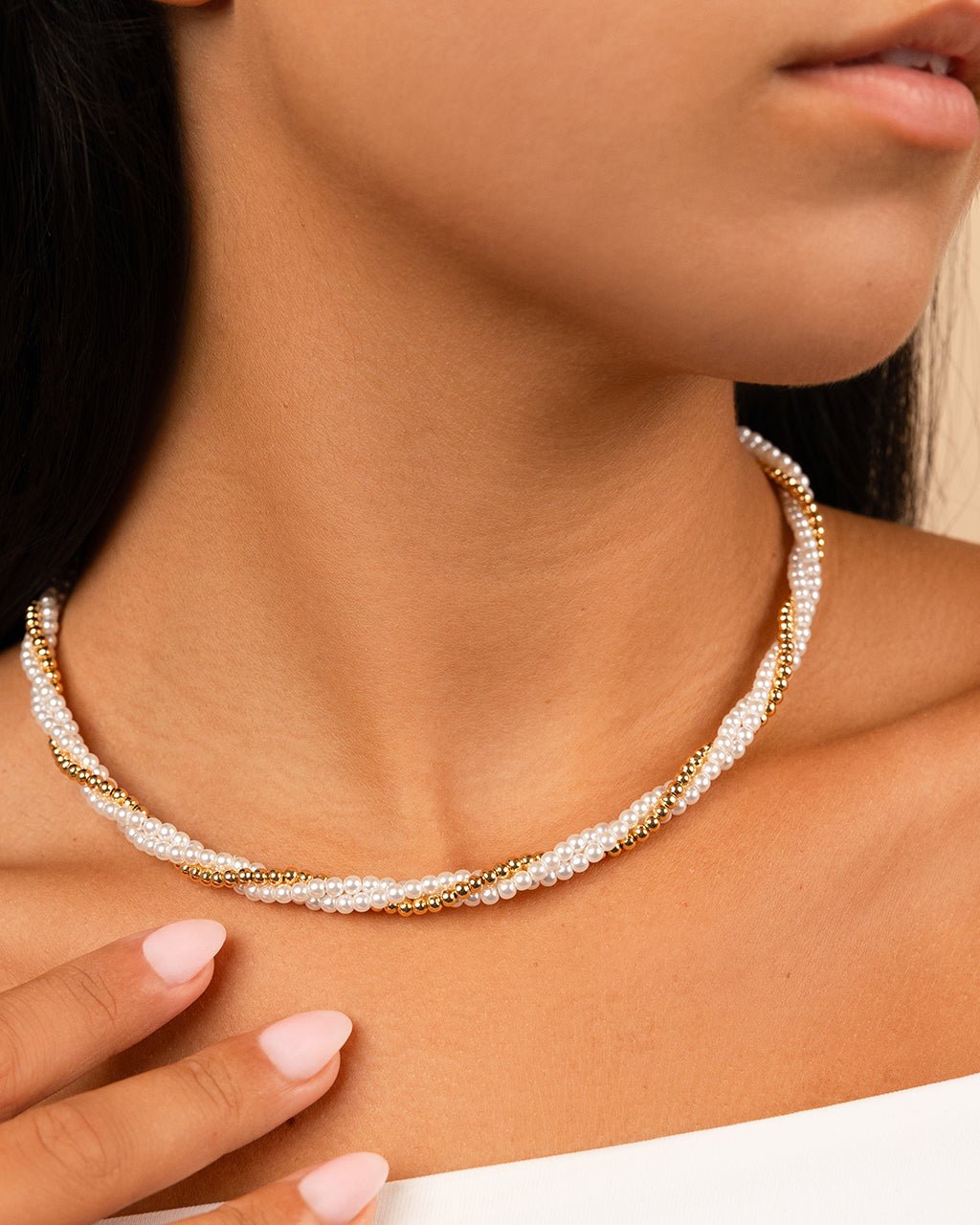 Patti Twisted Pearl Necklace - Sterling Forever