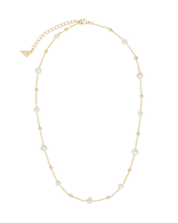 Lila Pearl Station Necklace