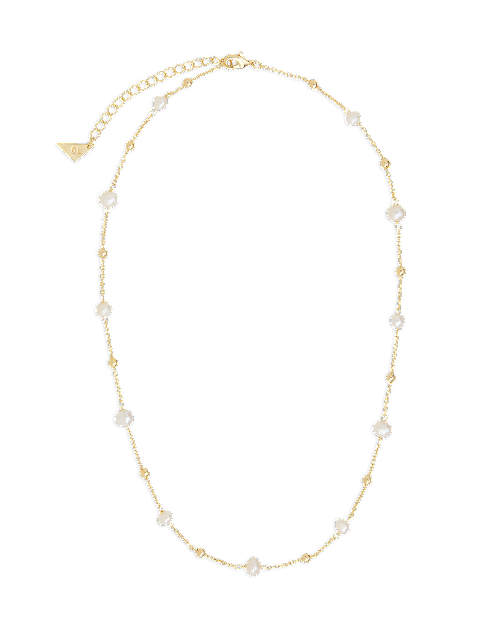 Lila Pearl Station Necklace