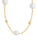 Lila Pearl Station Necklace