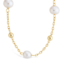 Lila Pearl Station Necklace
