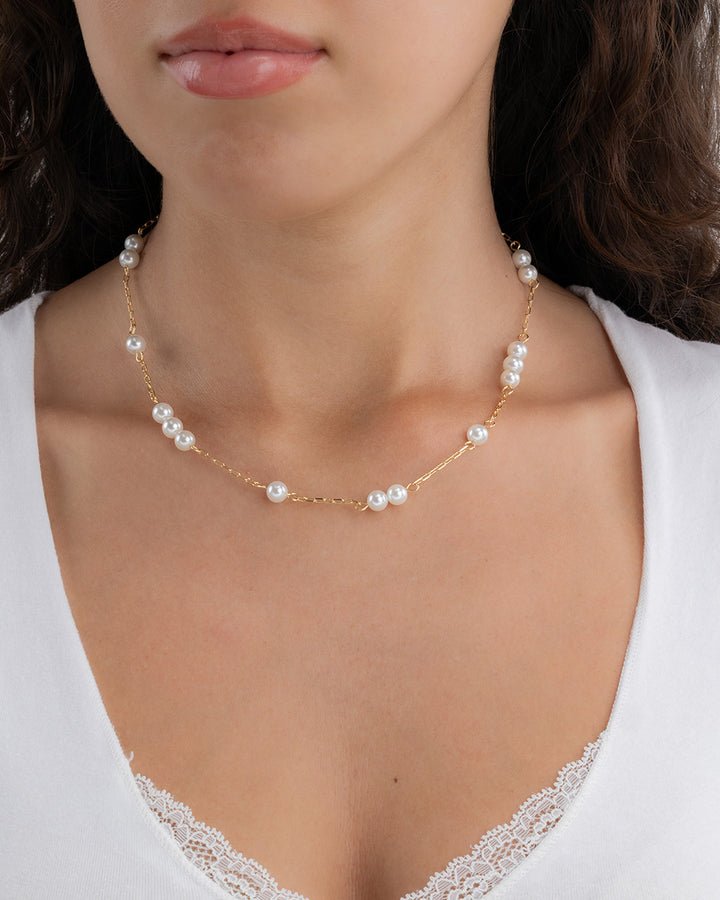 Pearl Beaded Layer Necklace