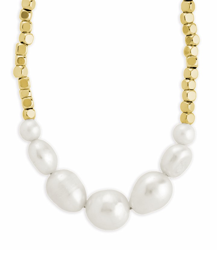 Pearl Beaded Collar Necklace