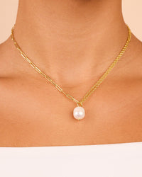 River Pearl Drop Chain Necklace - Sterling Forever