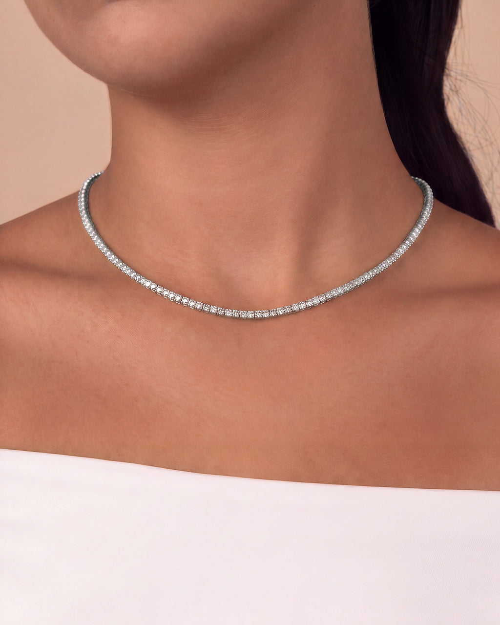 Cecil CZ Tennis Necklace