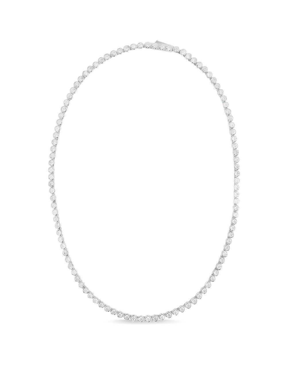 Helene Bezel CZ Tennis Necklace