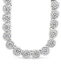 Helene Bezel CZ Tennis Necklace