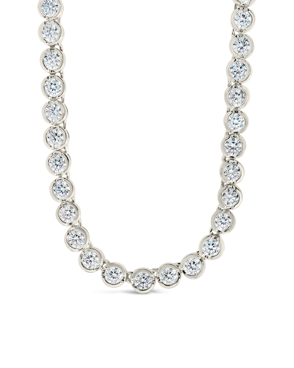 Helene Cubic Zirconia Tennis Necklace – Sterling Forever