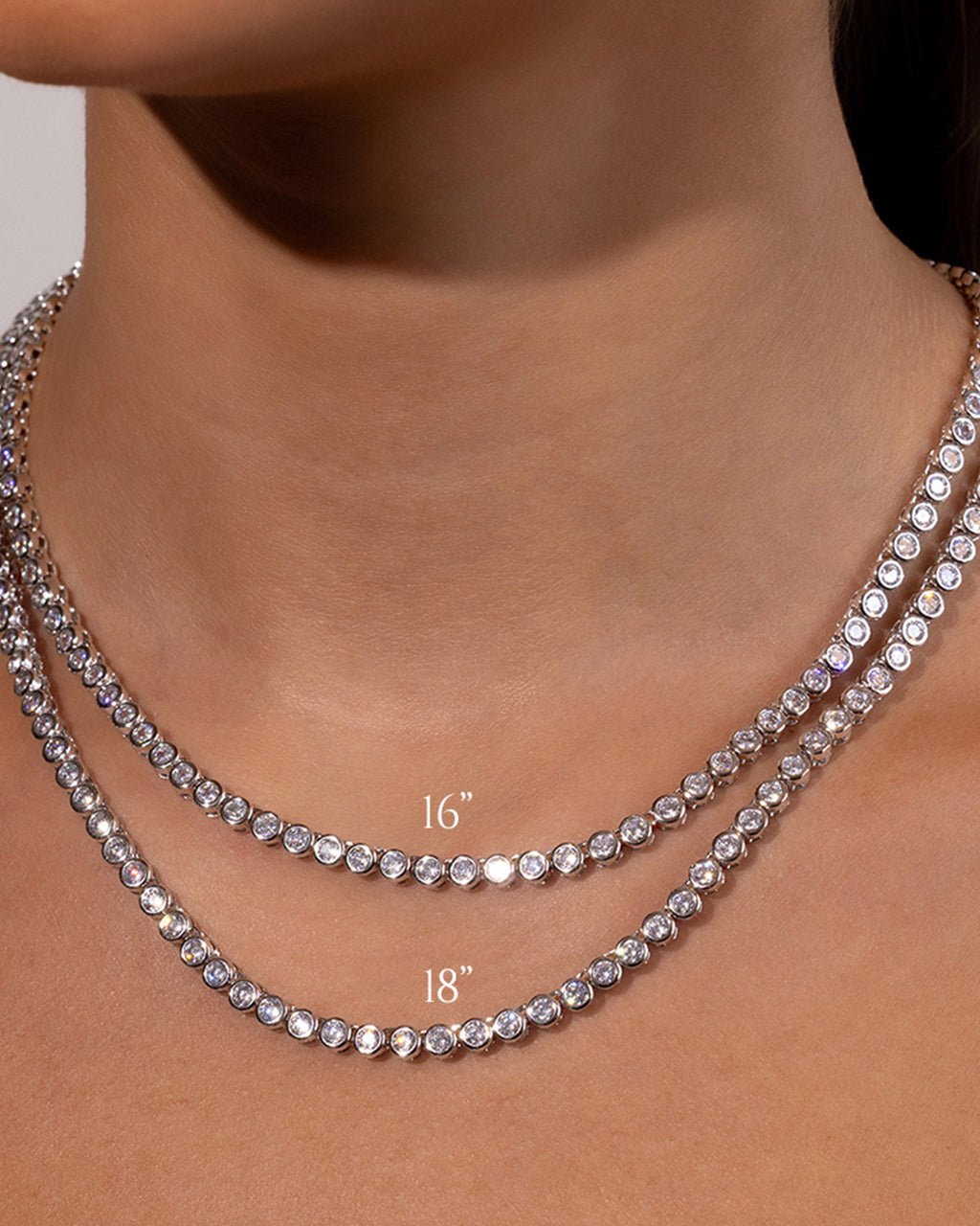 Helene Cubic Zirconia Tennis Necklace – Sterling Forever
