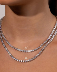 Helene Bezel CZ Tennis Necklace - Sterling Forever