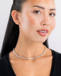 Helene Bezel CZ Tennis Necklace
