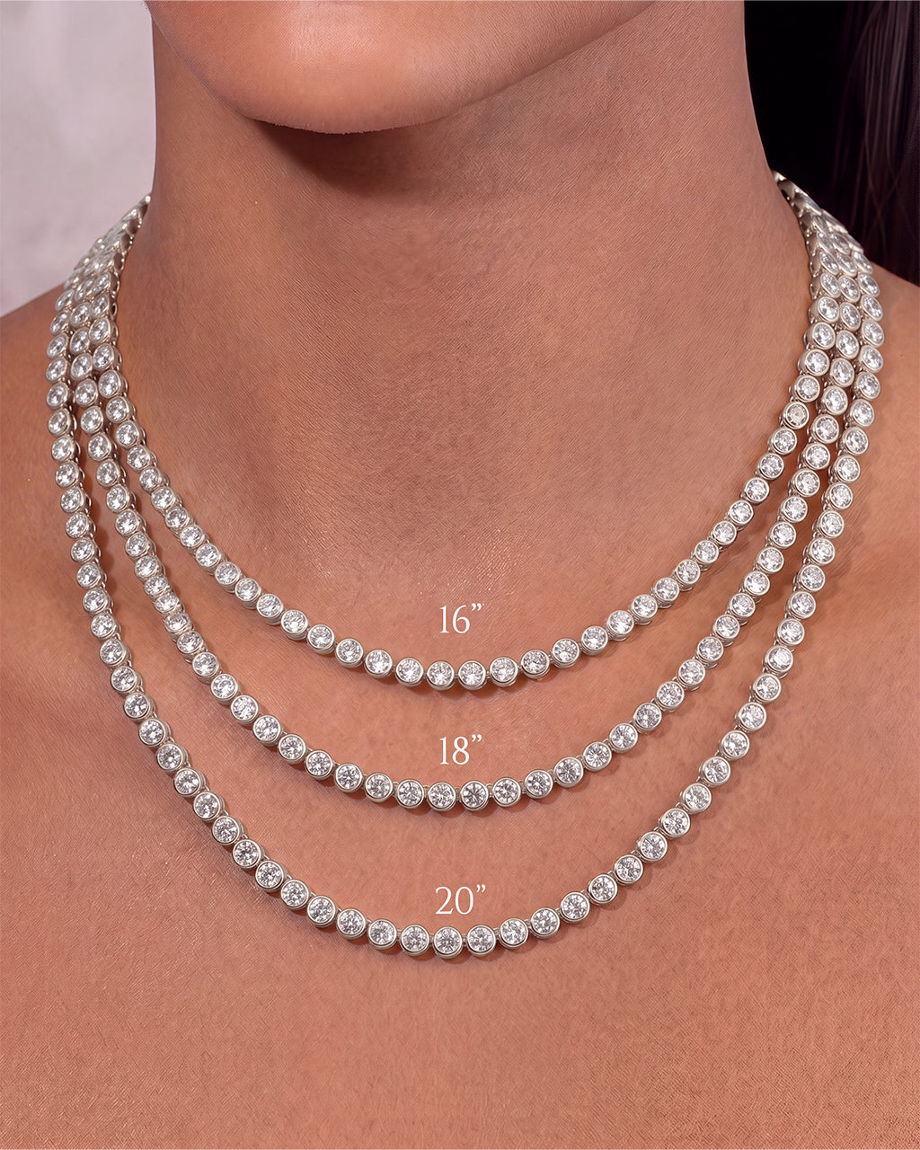 Helene Cubic Zirconia Tennis Necklace – Sterling Forever