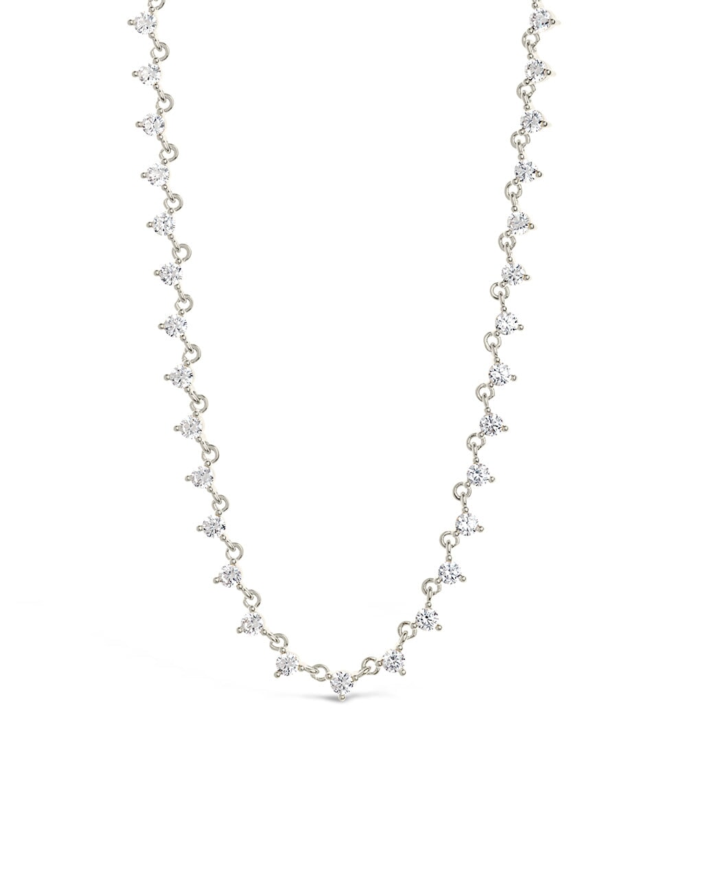 Blaire CZ Tennis Necklace Necklace Sterling Forever Silver 