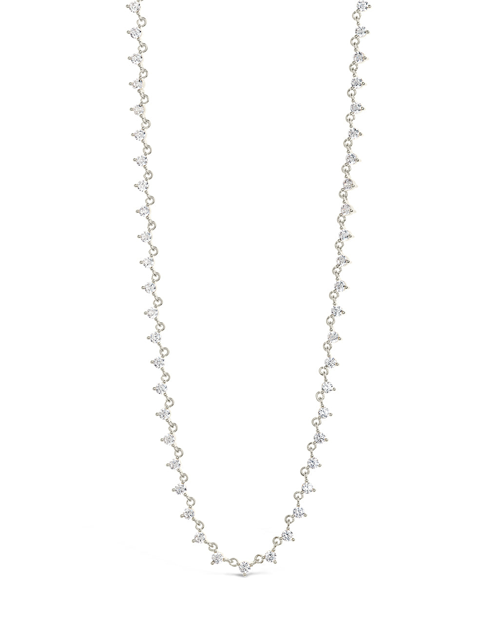 Brigid Cubic Zirconia Tennis Necklace – Sterling Forever