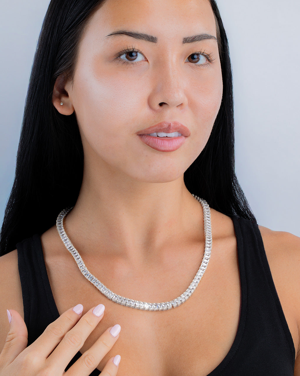 Marisol Cubic Zirconia Tennis Necklace – Sterling Forever
