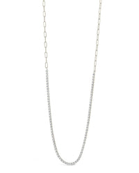 Dani Chain & CZ Tennis Necklace - Sterling Forever