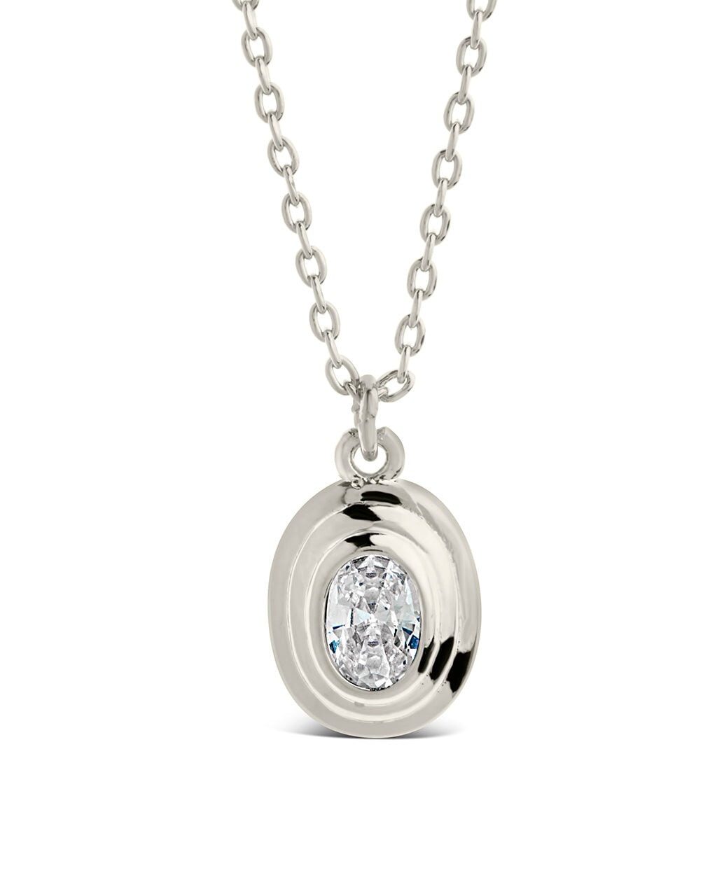 Betsy Oval CZ Pendant Necklace - Sterling Forever