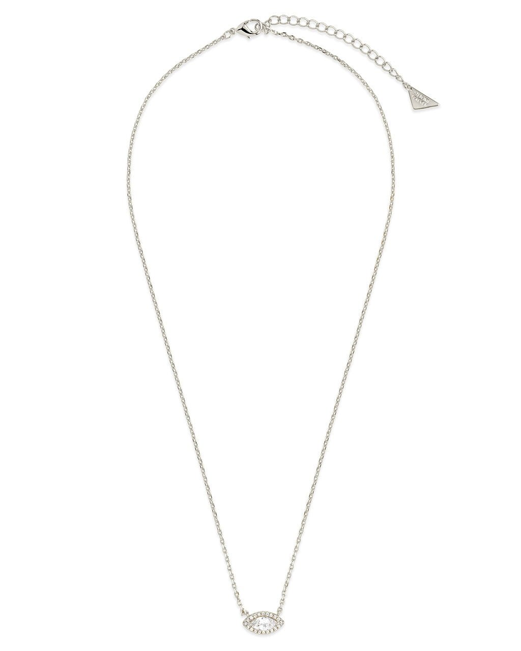 Jamie CZ Evil Eye Pendant Necklace - Sterling Forever