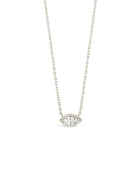 Jamie CZ Evil Eye Pendant Necklace - Sterling Forever